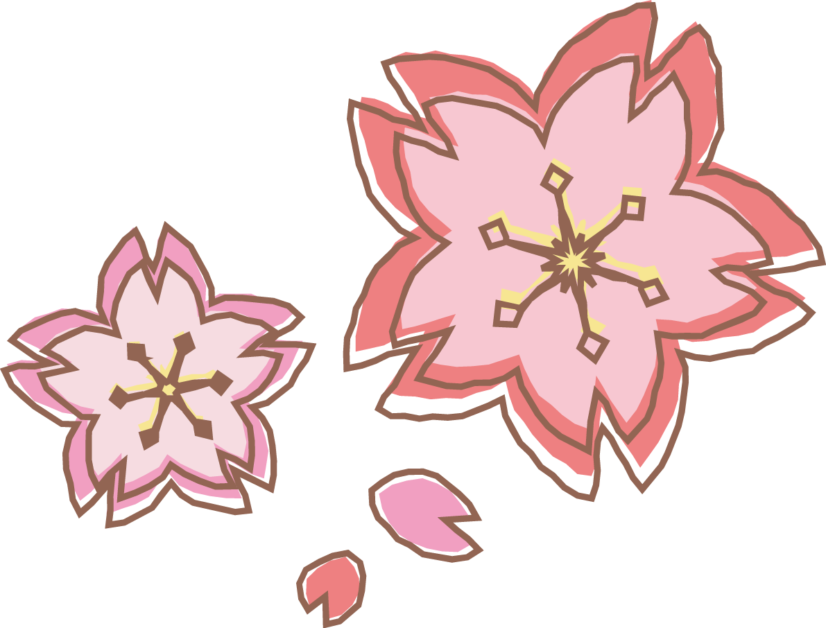 ファンシー桜の花びらイラスト 無料 フリー83081に写真・文字を入れる