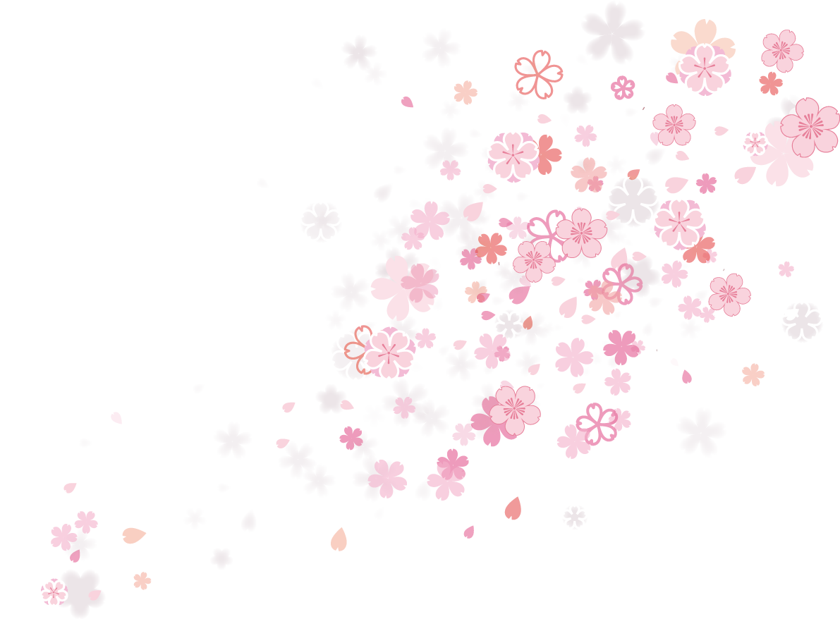桜が吹き散るお洒落なイラスト 無料 フリー83086に写真・文字を入れる