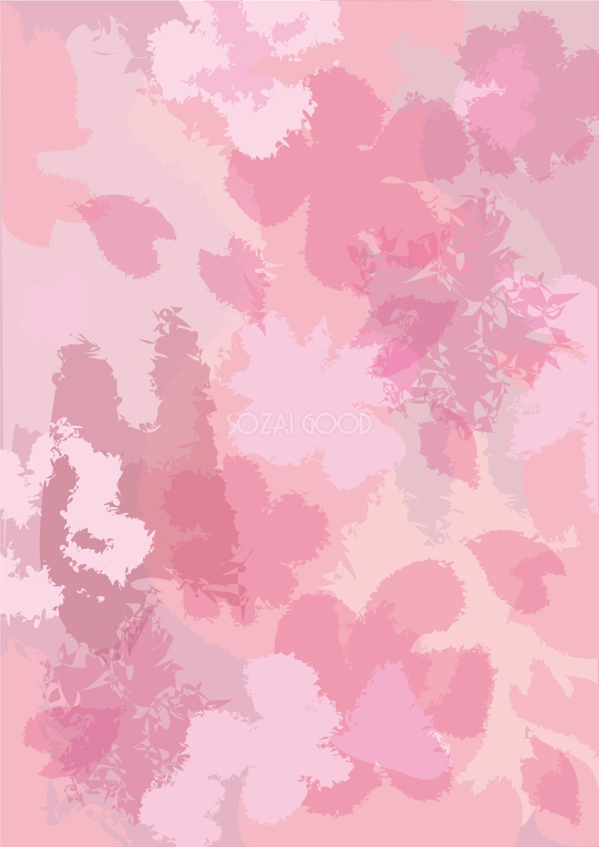 縦のペイント風に重なり合う桜の花びら背景フリー無料イラスト画像83209