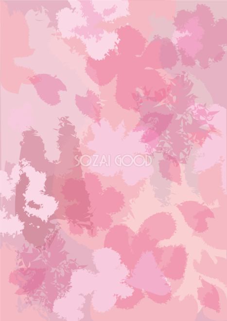 縦のペイント風に重なり合う桜の花びら背景フリー無料イラスト画像