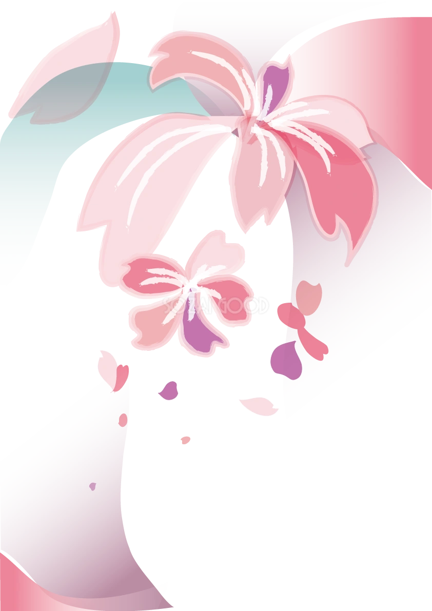 縦の桜デザインアート背景フリー無料イラスト画像83213