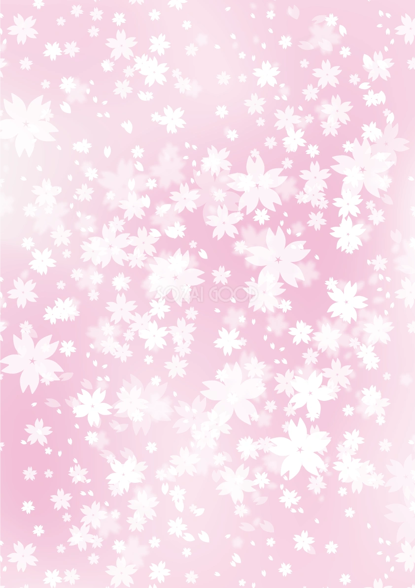 縦の白に輝き光る桜の花背景フリー無料イラスト画像83222