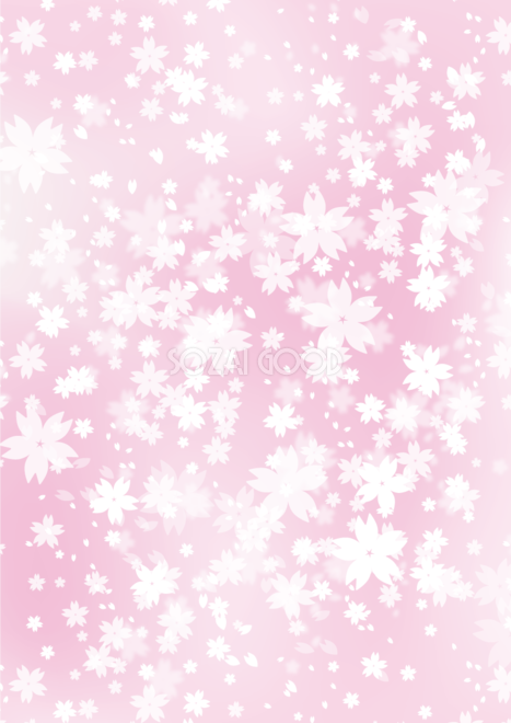 縦の白に輝き光る桜の花背景フリー無料イラスト画像222 素材good