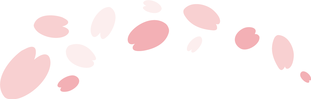 かわいい桜の花びらがハラハラ舞うイラスト無料(フリー)83340に写真・文字を入れる