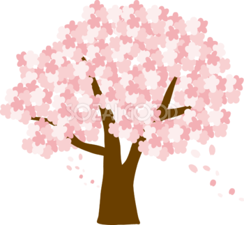 桜 花びら散るイラスト 透過 背景なし無料 フリー 素材good