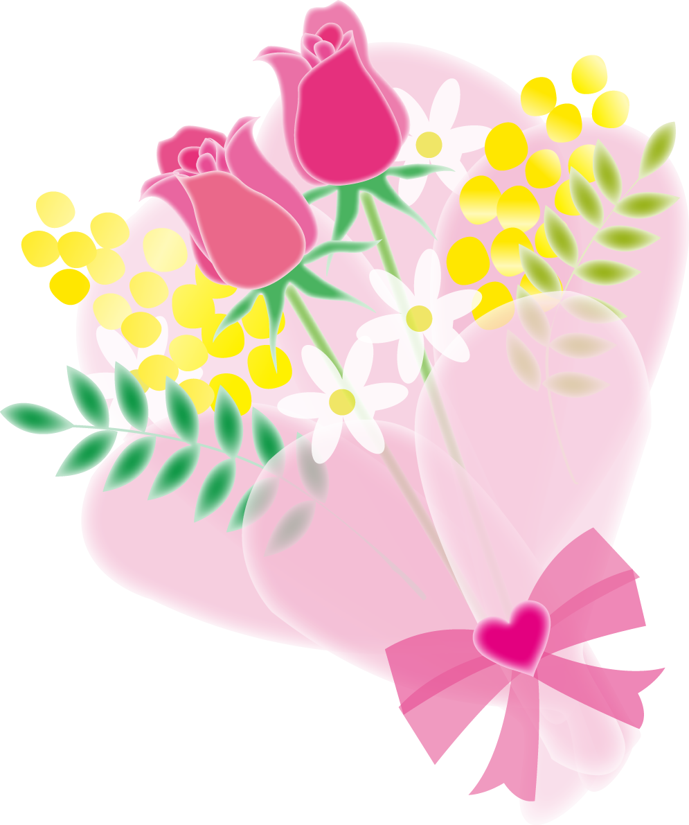 かわいい水彩画風のチューリップの花束フリー無料イラスト83388に写真・文字を入れる