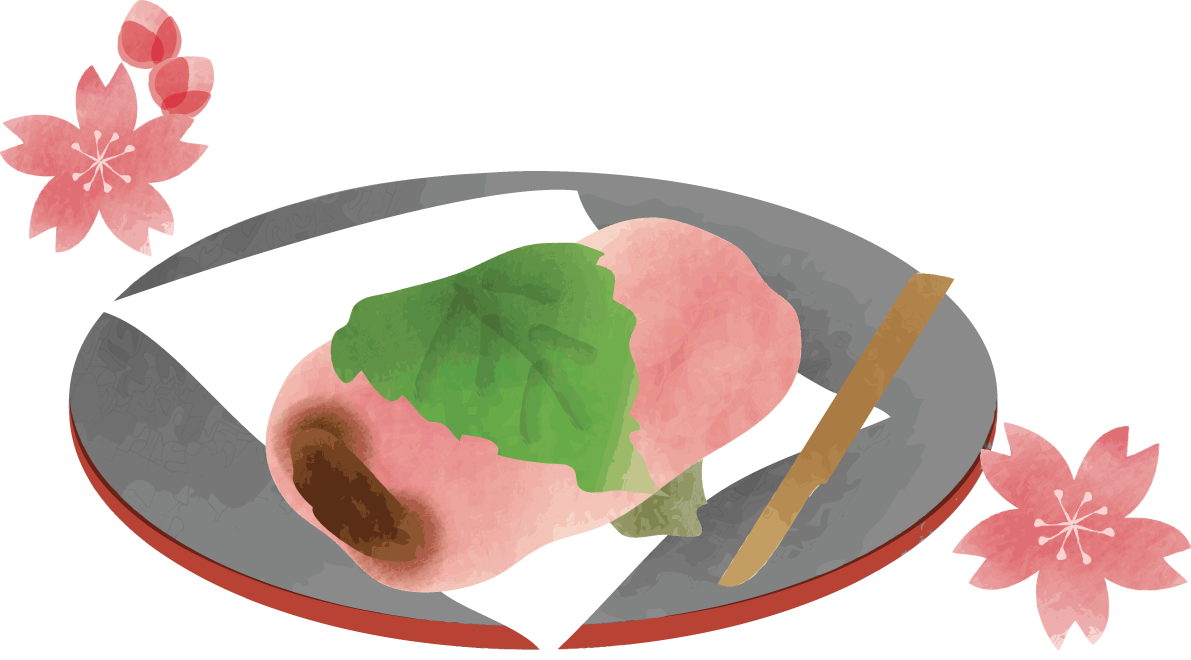 ひな祭りイメージ桜餅-ひな祭りイラスト無料フリー83438に写真・文字を入れる
