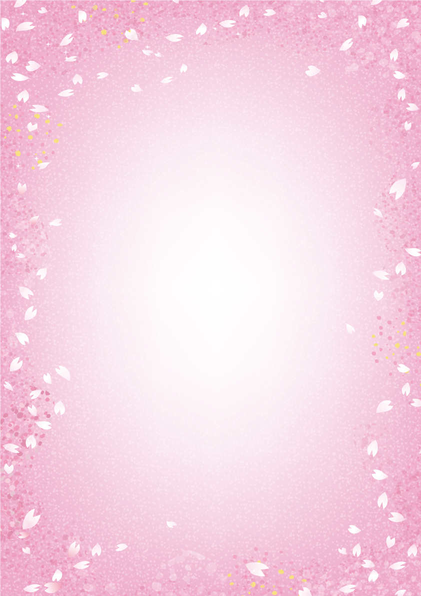 (霞)桜の花びらフレーム枠素材おしゃれイラスト(無料)フリー83480に写真・文字を入れる