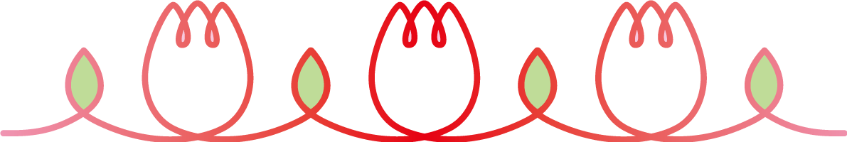ライン状の紐でできたかわいいチューリップイラスト無料フリー83530に写真・文字を入れる