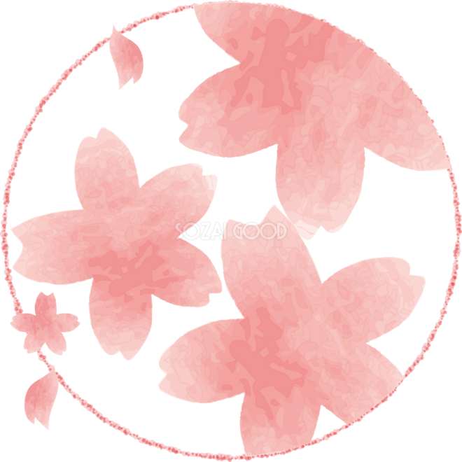 かわいい丸桜の無料フリーイラスト7 素材good