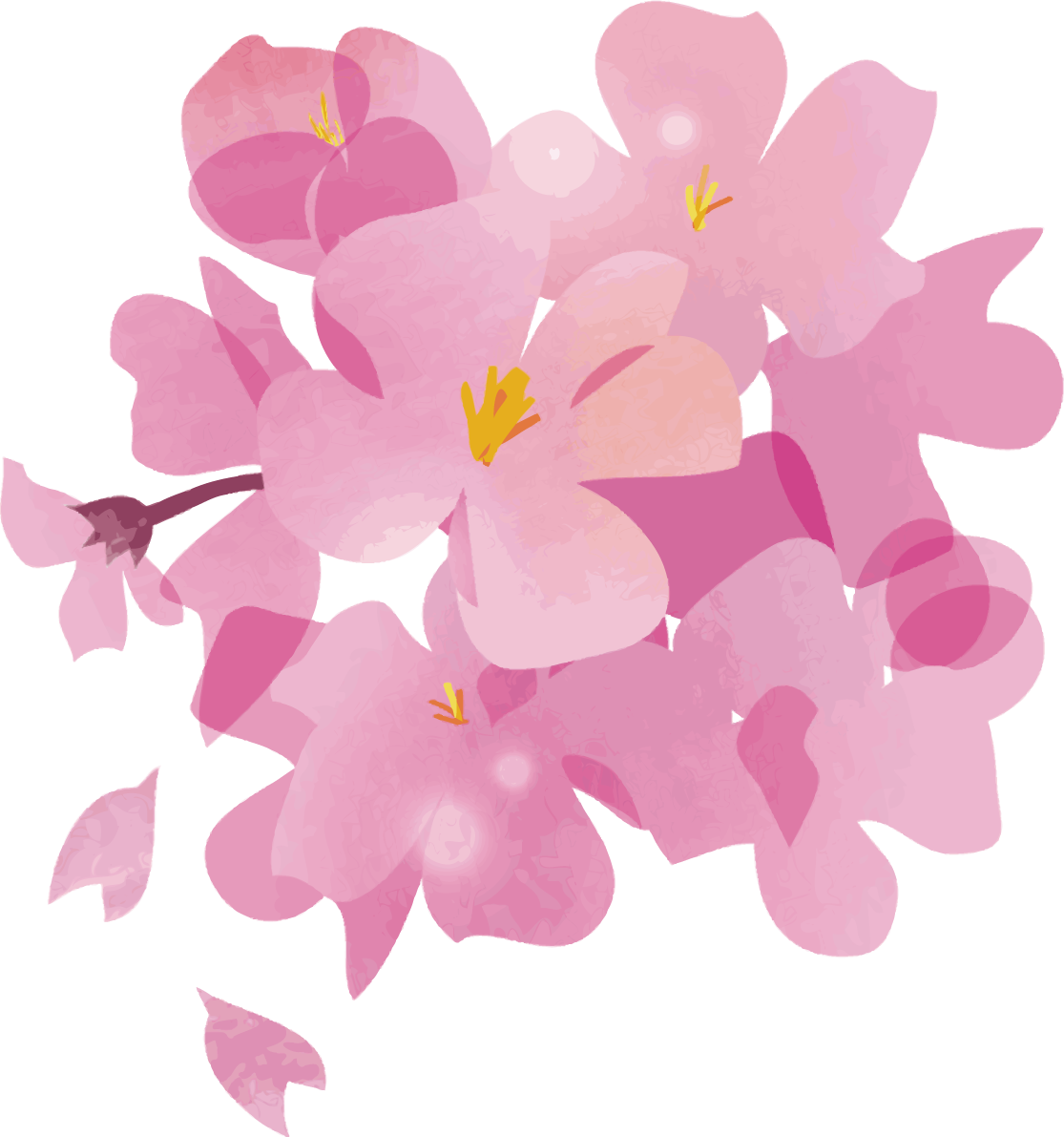 束桜のかわいい無料フリーイラスト83787に写真・文字を入れる