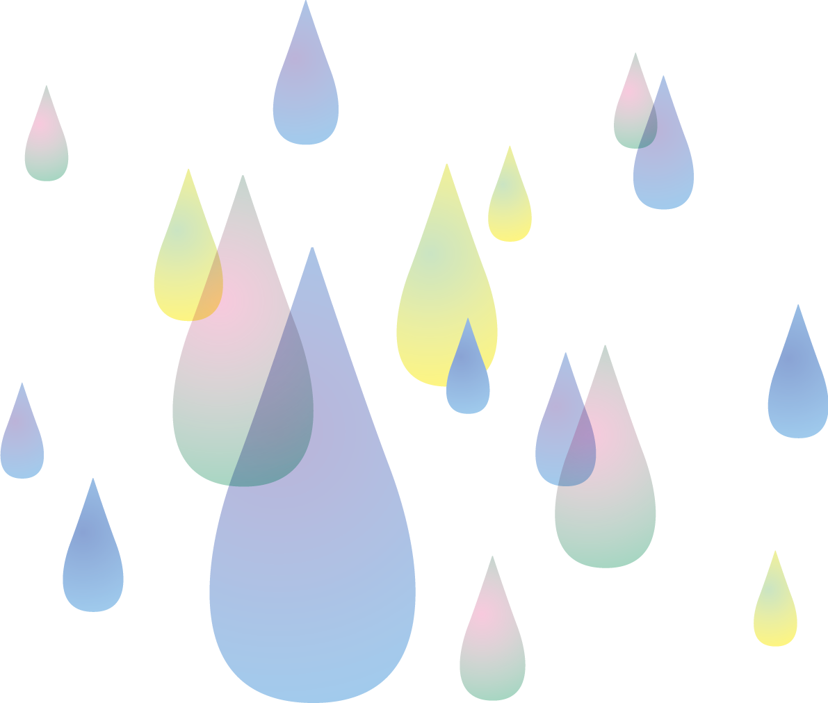 透けて重なる雨粒のかわいい梅雨の無料フリーイラスト83859に写真・文字を入れる
