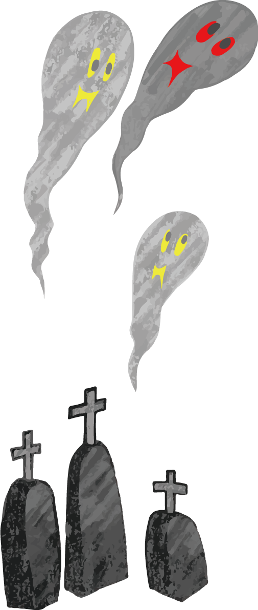 おしゃれ(お化け)ハロウィンのイラスト無料フリー84057に写真・文字を入れる
