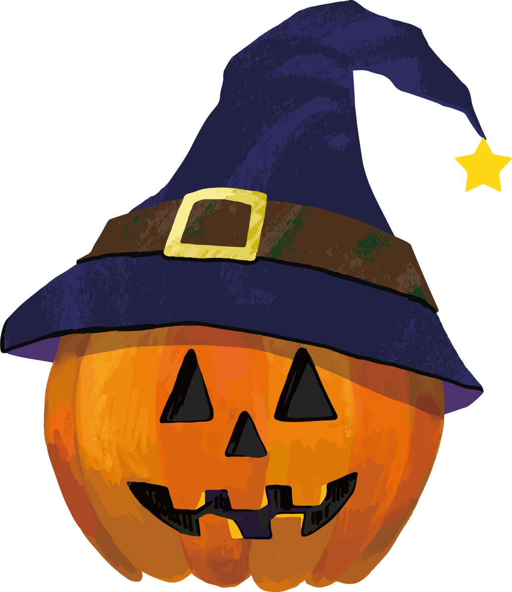 おしゃれ(ジャックオーランタン顔のみ)ハロウィンのイラスト無料フリー84066に写真・文字を入れる