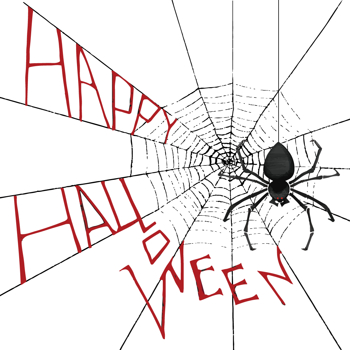 おしゃれ(蜘蛛)ハロウィン(文字入り)イラスト無料フリー84068に写真・文字を入れる