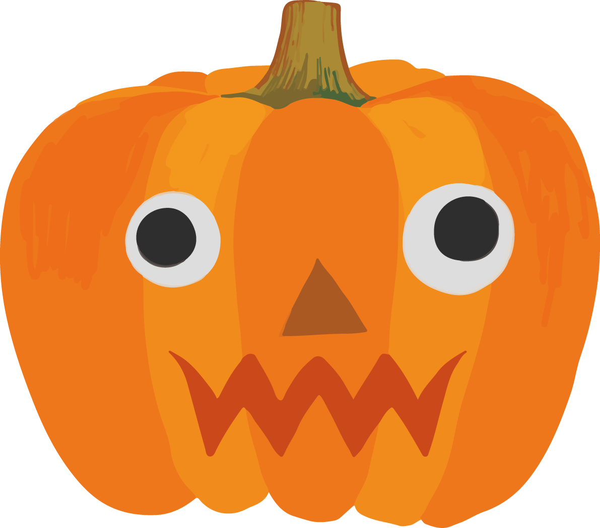 ハロウィン「かぼちゃ変顔ジャックオーランタン」イラストかわいい無料フリー84256に写真・文字を入れる