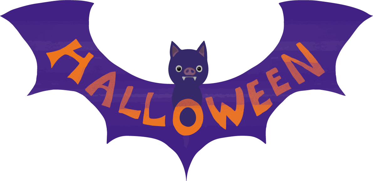 ハロウィン「HALLOWEEN文字コウモリ」イラストかわいい無料フリー84258に写真・文字を入れる