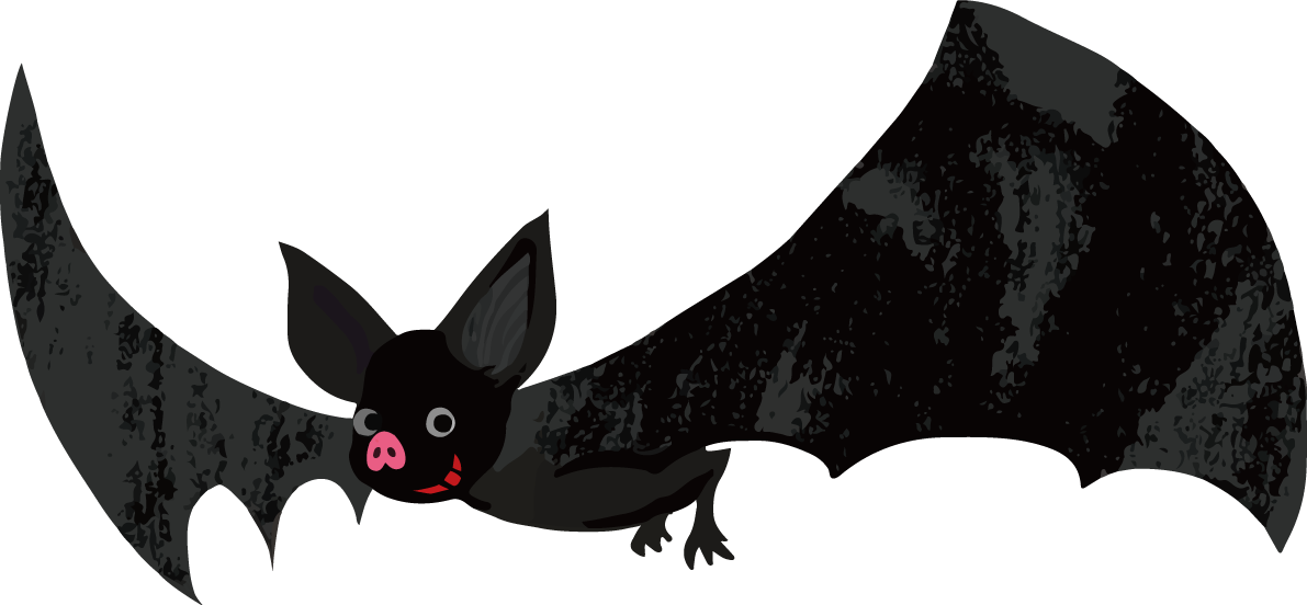 ハロウィン「羽ばたくコウモリ」イラスト悪そうなかわいい無料フリー84265に写真・文字を入れる