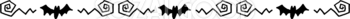 ハロウィン コウモリと渦巻き模様のかわいいラインイラスト無料フリー84320