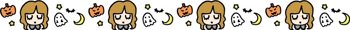 ハロウィン 女の子とかぼちゃとおばけのかわいいラインイラスト無料フリー84334に写真・文字を入れる