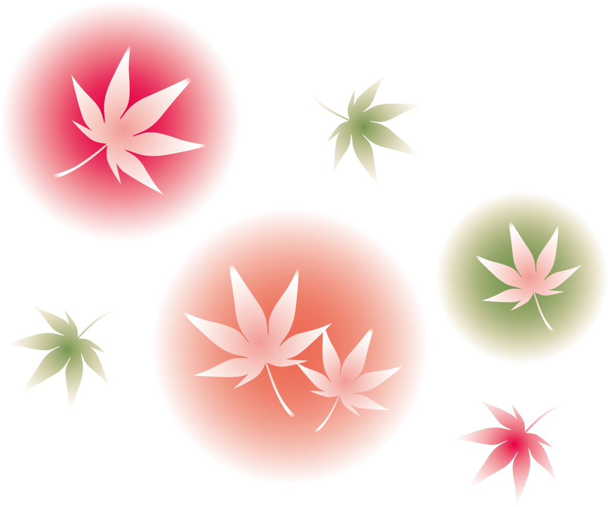 おしゃれな光の中にもみじの葉 紅葉イラスト無料フリー84530に写真・文字を入れる