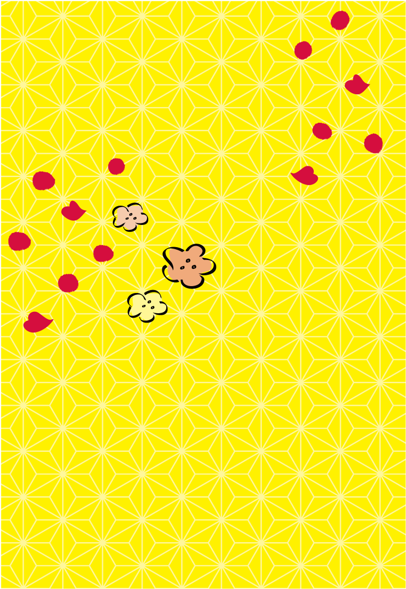 かわいい椿の花と筆描き風の縦背景イラスト無料フリー84673に写真・文字を入れる