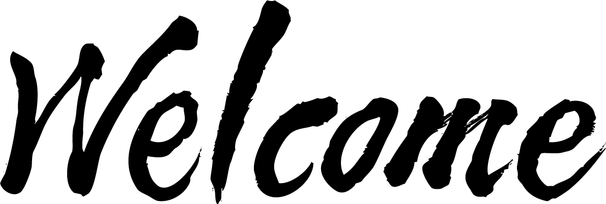 「welcome」筆文字素材 無料フリー(横書き)84889に写真・文字を入れる