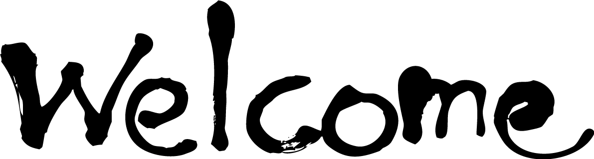 「welcomeおしゃれ」筆文字素材 無料フリー(横書き)84890に写真・文字を入れる