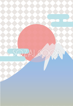 和風富士山のオシャレな和柄の背景イラスト無料フリー84968