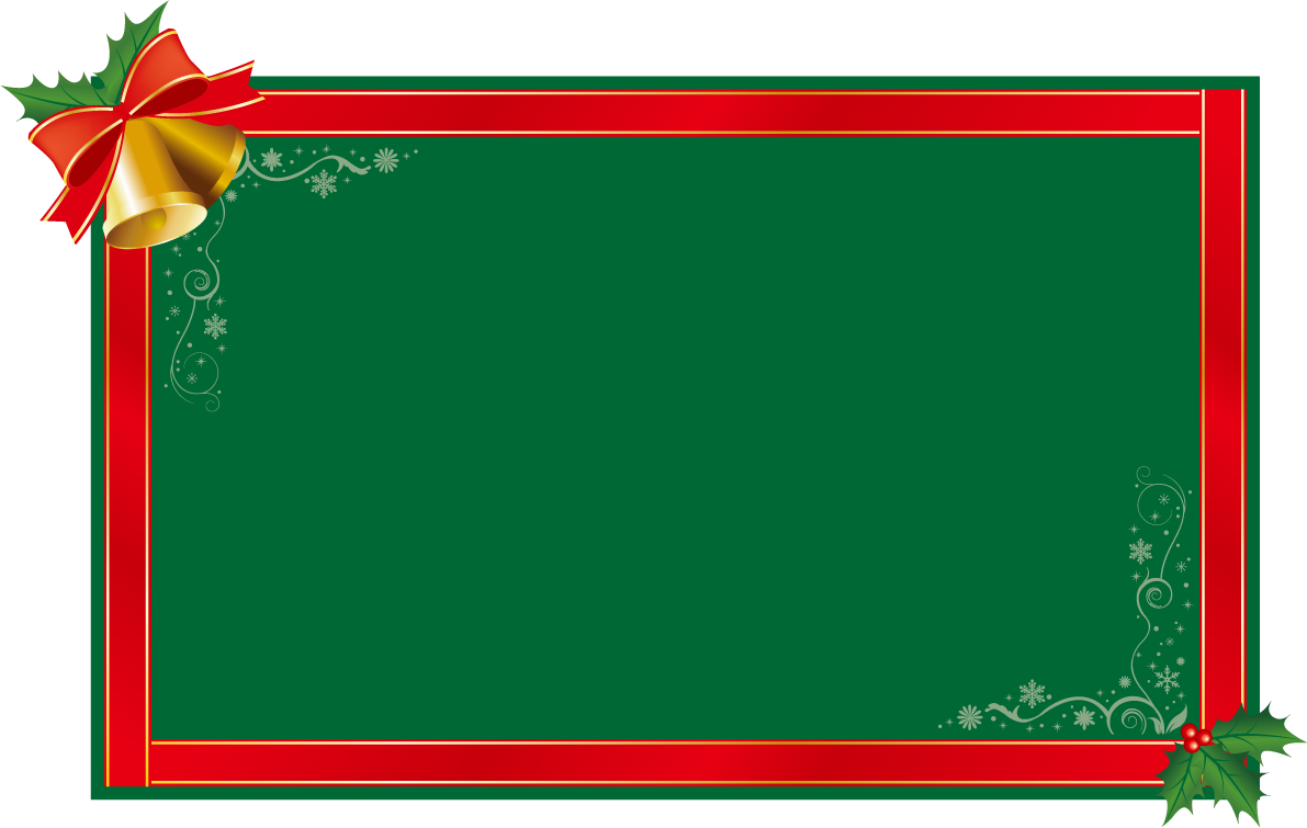 赤グリーンとリボンおしゃれクリスマス フレーム枠イラスト無料フリー85068に写真・文字を入れる