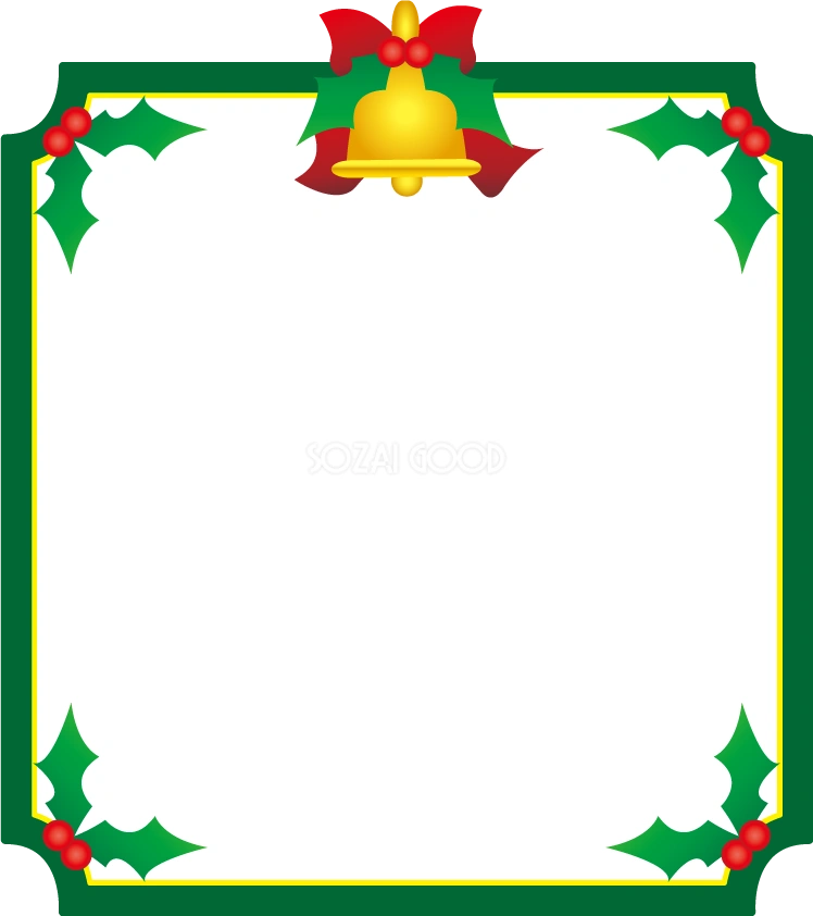 縦長で囲むかわいいクリスマス フレーム枠イラスト無料フリー85079