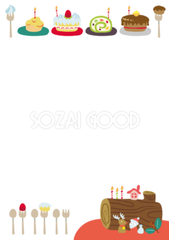 クリスマスフレーム枠イラスト無料フリー 素材good