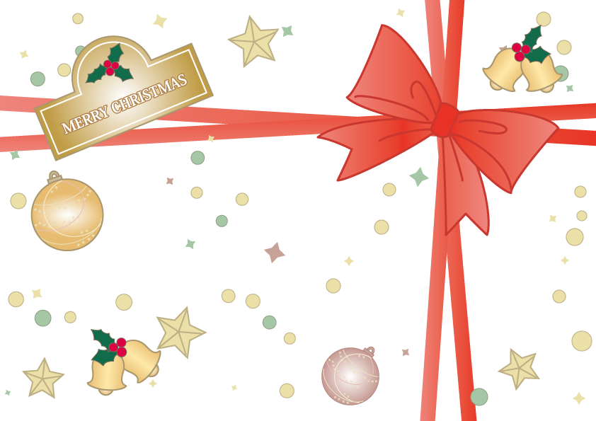 おしゃれクリスマスフレーム枠プレゼントに見立てたイラスト無料フリー85139に写真・文字を入れる