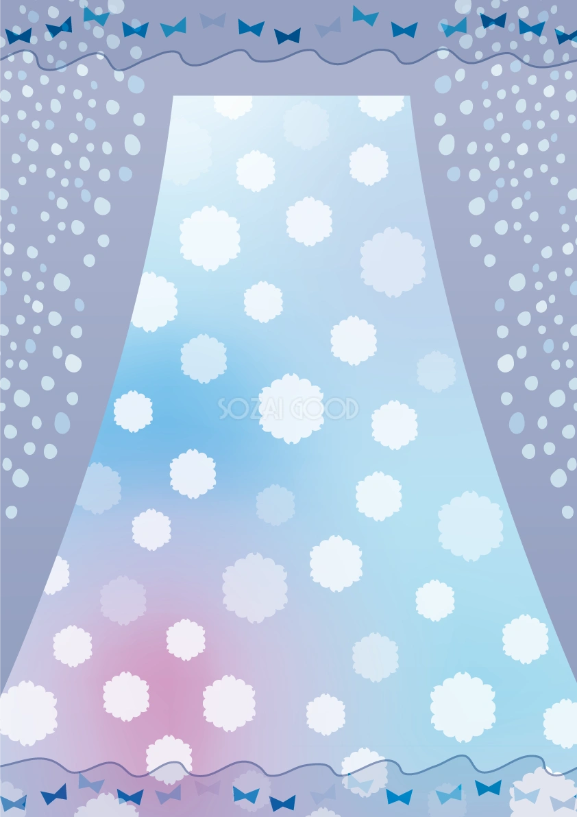 富士山(かわいい:冬乙女の窓辺)背景イラスト無料フリー85236