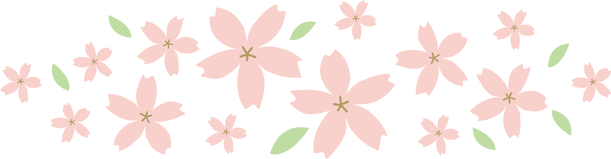 たくさんの葉桜の花びら おしゃれ無料(フリー)イラスト85366に写真・文字を入れる