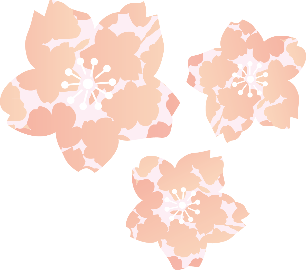 桜柄の桜の花びら おしゃれ無料(フリー)イラスト85372に写真・文字を入れる