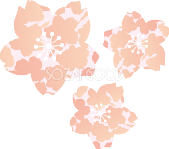 桜柄の桜の花びら おしゃれ無料(フリー)イラスト85372