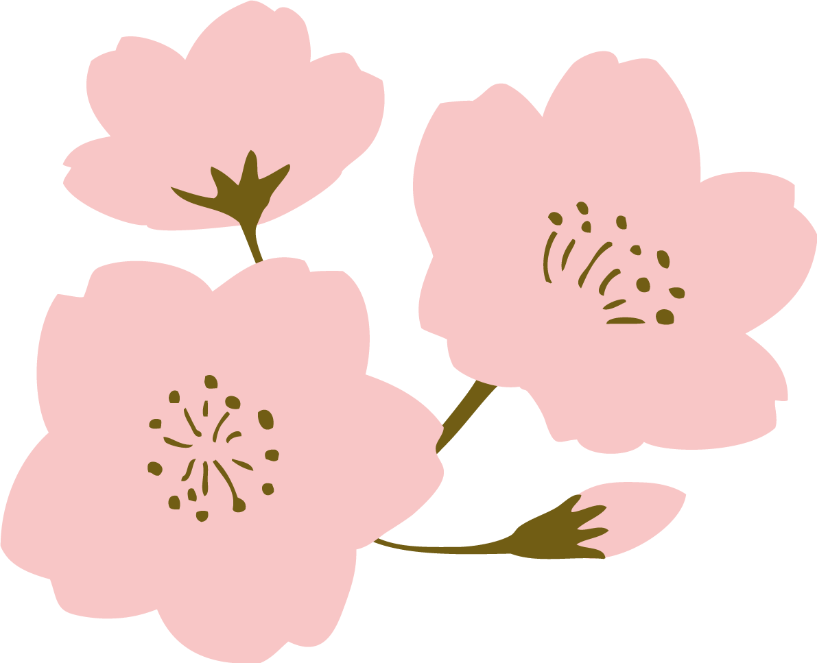 版画風の桜  おしゃれ和風の無料(フリー)イラスト85398に写真・文字を入れる