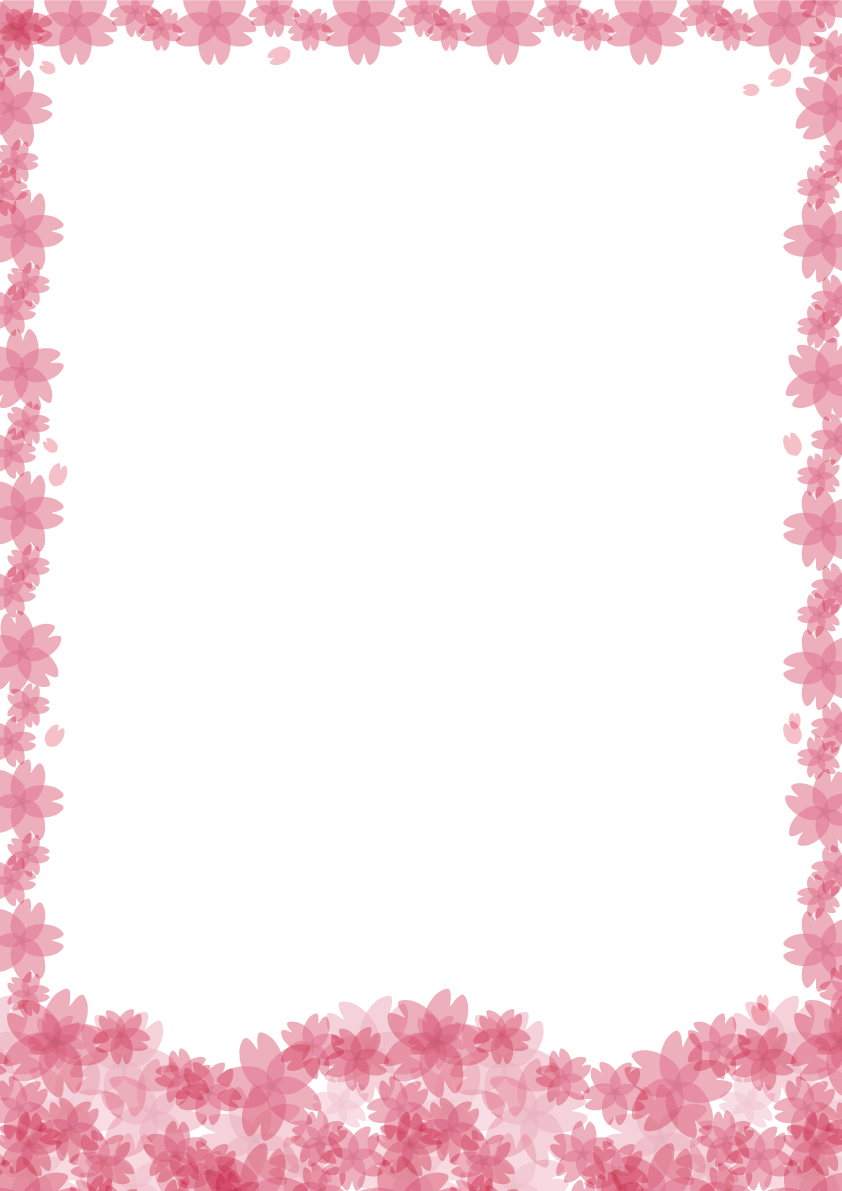 かわいい夢桜フレーム枠イラスト無料フリー85421に写真・文字を入れる