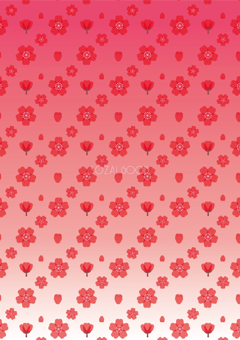 かわいいななめに桜背景柄イラスト無料フリー85433