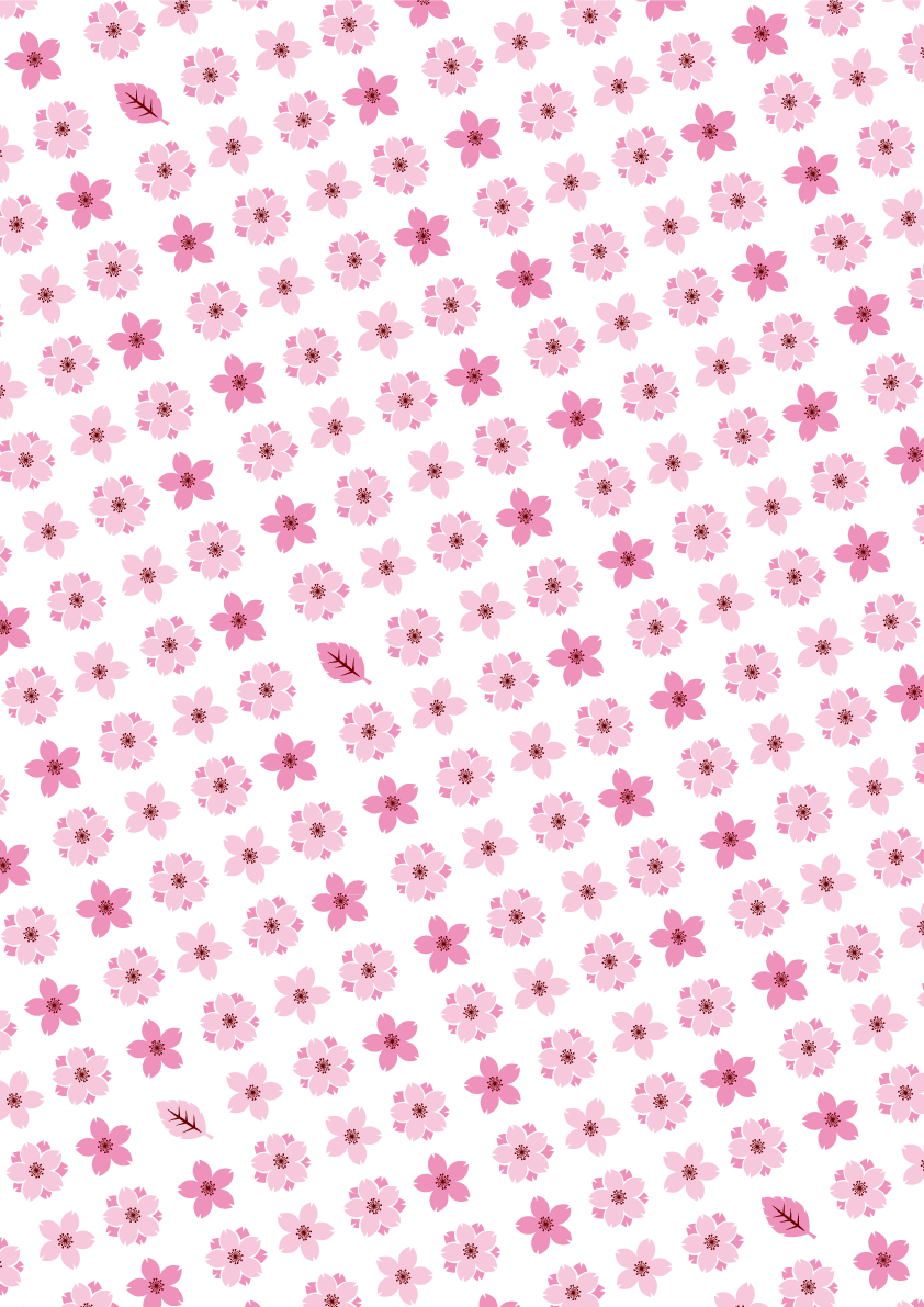 桜かわいいピンクの小花パターン背景柄イラスト無料フリー85436に写真・文字を入れる
