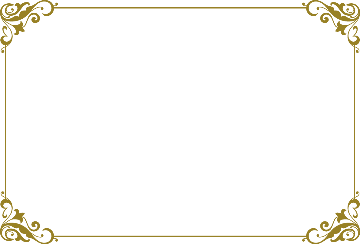 シンプルでおしゃれなエレガント 金(ゴールド)フレーム飾り枠イラスト無料 フリー86600に写真・文字を入れる