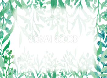 おしゃれなボタニカル風(植物)のフレーム枠イラスト無料 フリー86723