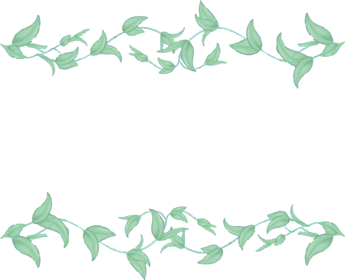 爽やかな葉っぱ ボタニカル風(植物)のフレーム枠イラスト無料 フリー86734に写真・文字を入れる