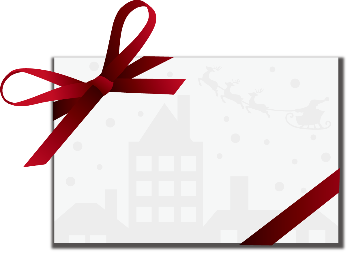 赤いリボンのクリスマスカード　クリスマスフレーム枠　イラスト無料 フリー86767に写真・文字を入れる