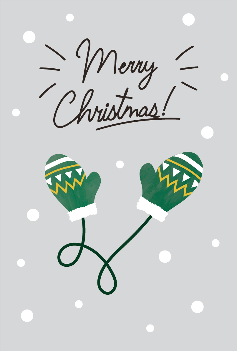 モコモコ手袋  おしゃれなクリスマスイラスト無料 フリー86795に写真・文字を入れる