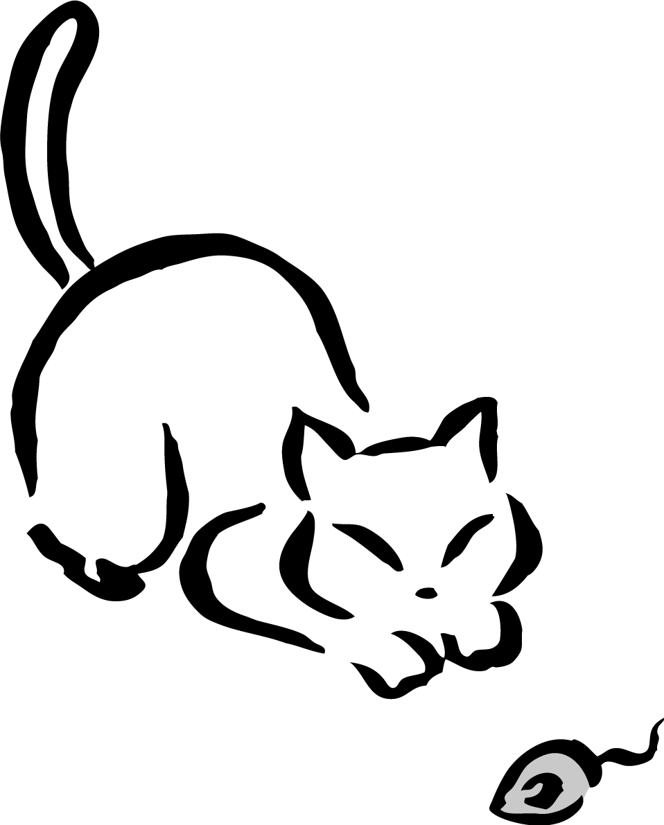 ねずみを捕まえようとするポーズの白猫 かわいいネコ イラスト無料 フリー86827に写真・文字を入れる