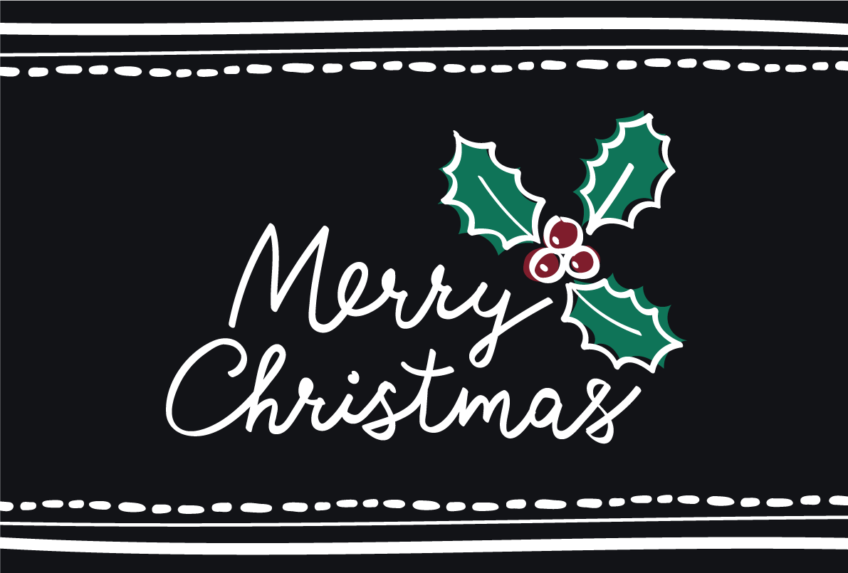 手書きヒイラギ おしゃれなクリスマスイラスト無料 フリー86864に写真・文字を入れる