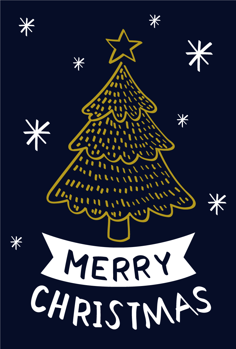 北欧風クリスマスツリー おしゃれなクリスマスイラスト無料 フリー86873に写真・文字を入れる
