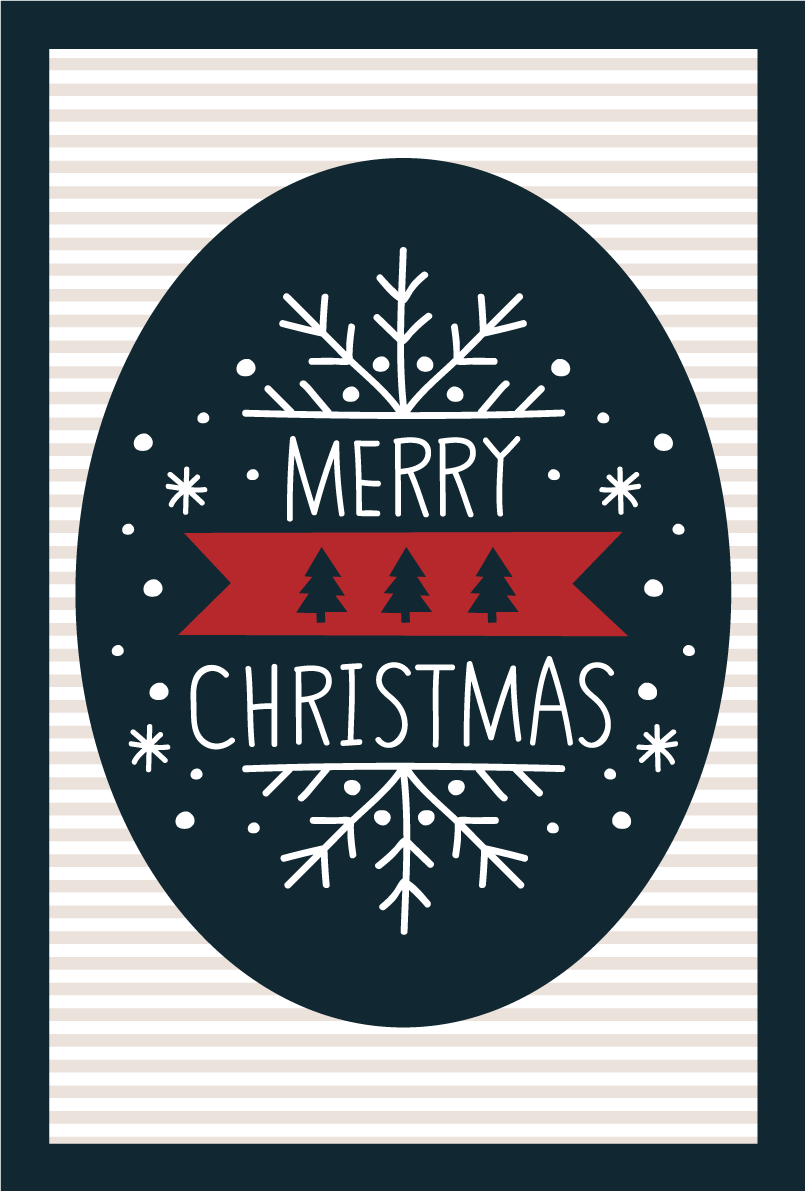 北欧風クリスマスラベル おしゃれなクリスマスイラスト無料 フリー86875に写真・文字を入れる